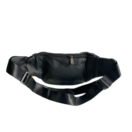 Borseta, neagra piele naturala, 38 x 13 CM