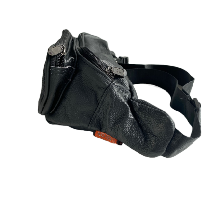 Borseta, neagra piele naturala, 38 x 13 CM