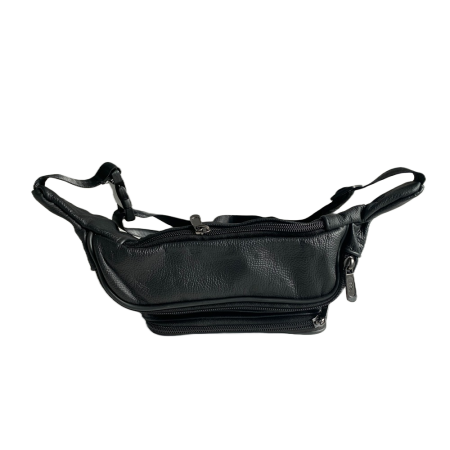 Borseta, neagra piele naturala, 38 x 13 CM