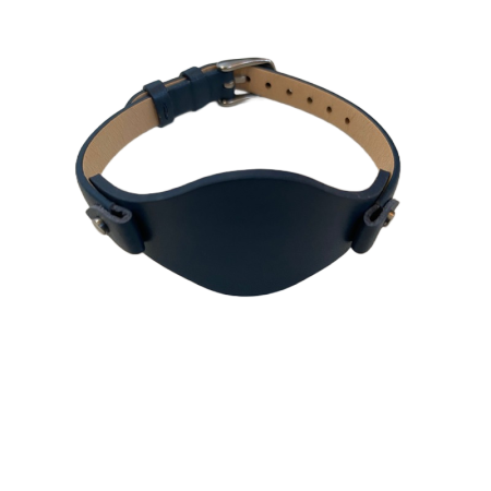 Bratara ceas Cyrax, compatibila ceas Fossil ES, 8 mm, din piele, Albastru Cosmic