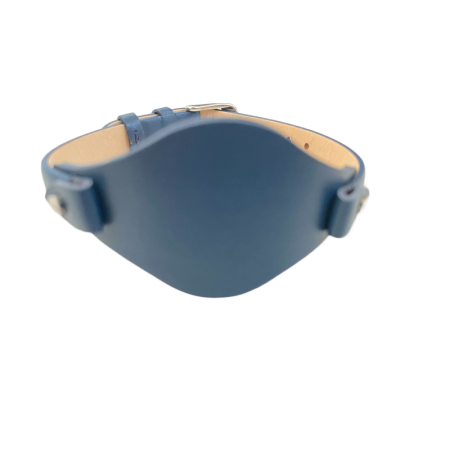 Bratara ceas Cyrax, compatibila ceas Fossil ES, 8 mm, din piele, Albastru Cosmic