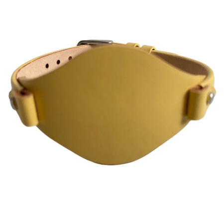 Bratara ceas Cyrax, compatibila ceas Fossil ES, 8 mm, din piele, Galben antichizat