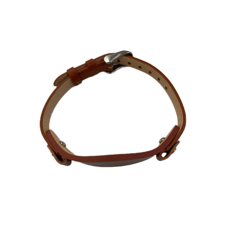 Bratara ceas Cyrax, compatibila ceas Fossil ES, 8 mm, din piele, maro roscat