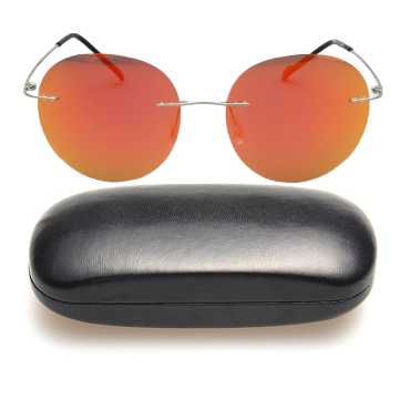 Ochelari soare cu toc, polarizati, portocaliu, 53x17x140mm