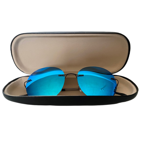 Ochelari soare cu toc, polarizati, bleu, 53x17x140mm