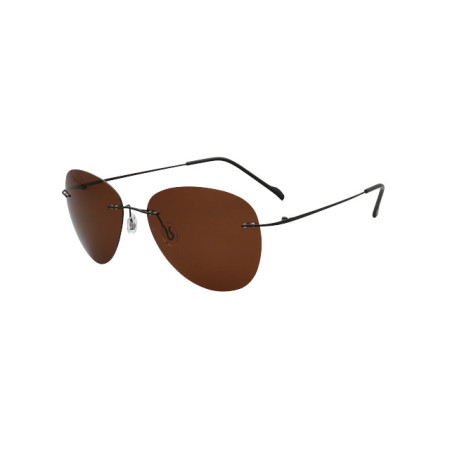 Ochelari soare aviator, polarizati, cupru, cu toc