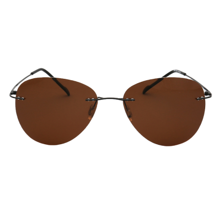Ochelari soare aviator, polarizati, cupru, cu toc