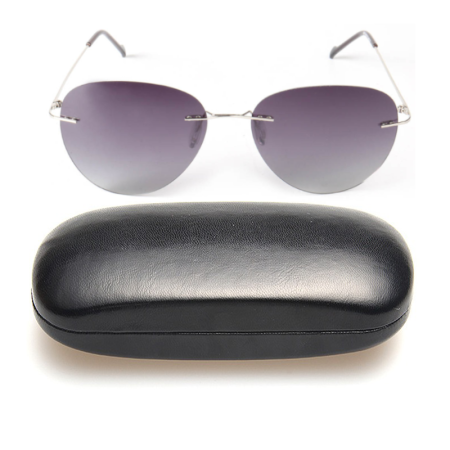 Ochelari soare aviator, polarizati, purpuriu, cu toc