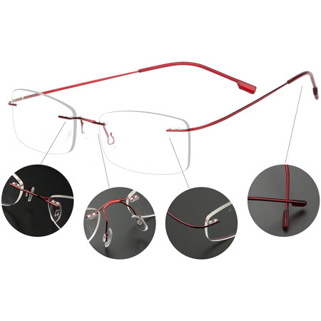 Rame ochelari de vedere, rosu, 52x17x135