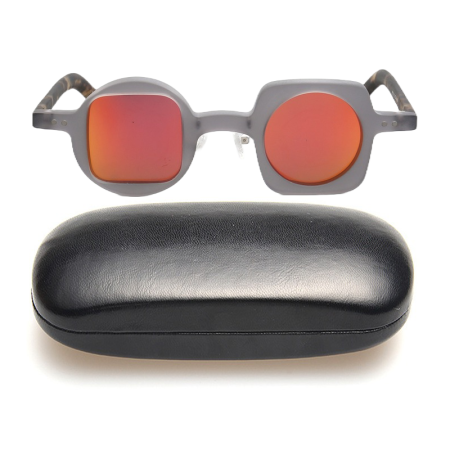 Ochelari soare retro cu toc, polarizati, portocaliu, 35x29x145