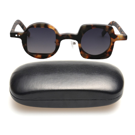 Ochelari soare retro cu toc, polarizati, violet, 35x29x145