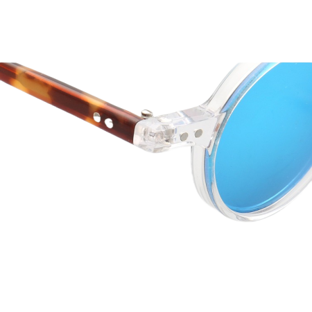Ochelari soare retro cu toc, polarizati, bleu, 39x26x145