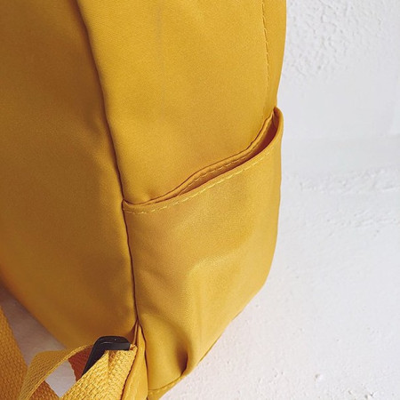 Ghiozdan copii gradinita, scoala, textil, ultrausor, galben 32x25x12 cm