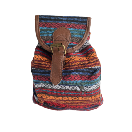 Rucsac dama, material textil, portocaliu, 25cm x 25cm x 15cm