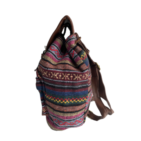 Rucsac dama, material textil, roz, 25cm x 25cm x 15cm