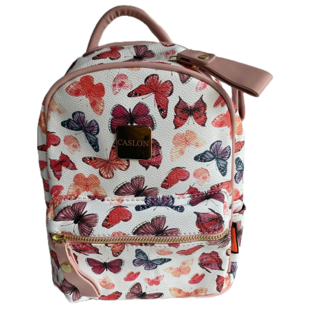 Rucsac dama, PU Leather, Fluturi, 22cm x 28cm x 14cm