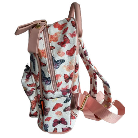 Rucsac dama, PU Leather, Fluturi, 22cm x 28cm x 14cm