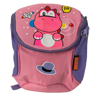 Ghiozdan pentru copii prescolari gradinita cresa, dinozaur, roz, 25x28 cm