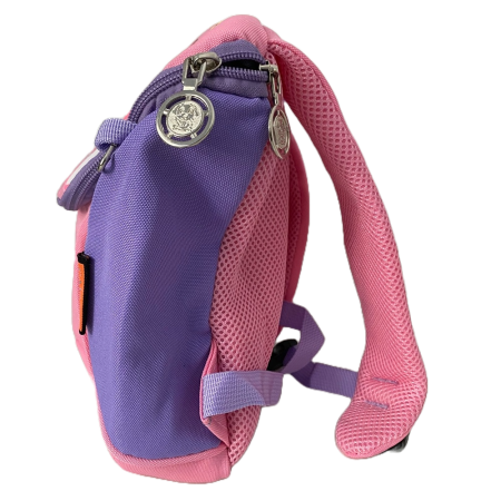 Ghiozdan pentru copii prescolari gradinita cresa, dinozaur, roz, 25x28 cm