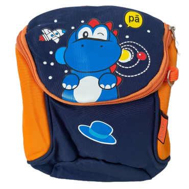 Ghiozdan pentru copii prescolari gradinita cresa, dinozaur, albastru, 25x28 cm