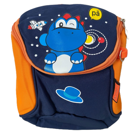 Ghiozdan pentru copii prescolari gradinita cresa, dinozaur, albastru, 25x28 cm