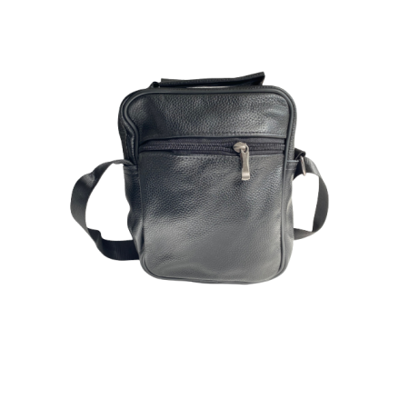 Geanta umar, Piele Naturala, Extra buzunare, Neagra, 24 x 24 x 8 cm