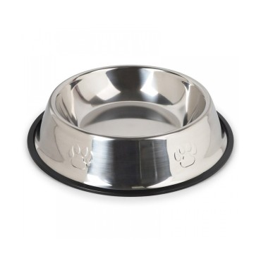 Bol Mancare Catei, Inox, mediu, 21x5 cm