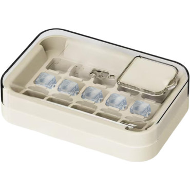 Cutie pentru Gheata, Cyrax, 15 Cuburi, Alb Crem