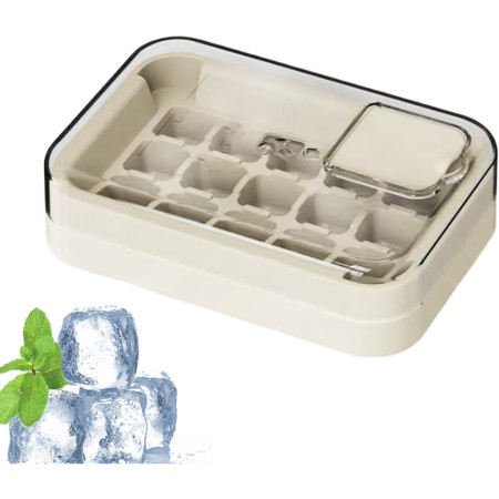 Cutie pentru Gheata, Cyrax, 15 Cuburi, Alb Crem