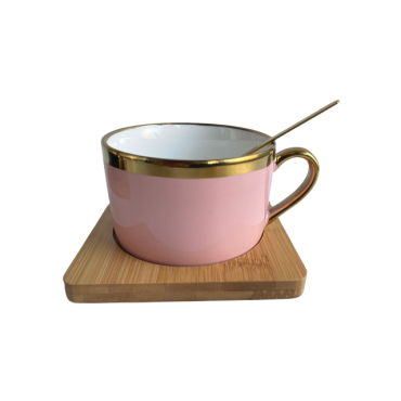 Cana cappuccino, roz, 200 ml