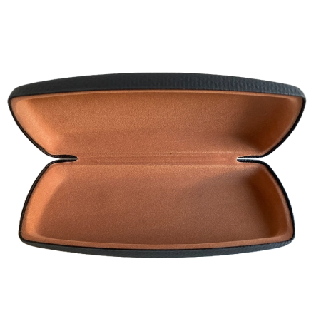 Toc ochelari piele ecologica, 16 x 6.5 x 4.5 cm, negru