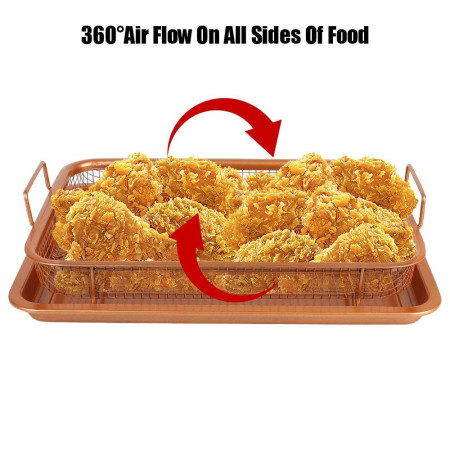 Set tava de copt cu sita pentru cuptor, 32,5x24,5x8 cm