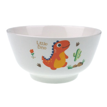Bol din ceramica, pentru copii, cu dinozauri, Φ13 cm