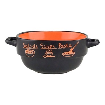 Bol supa, salata, paste, Portocaliu, 7.5x15cm