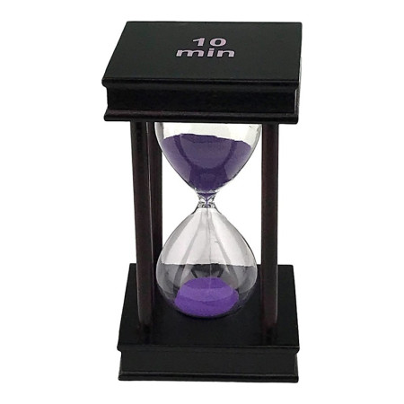Clepsidra patrata de lemn, 10 minute, 8x14 cm