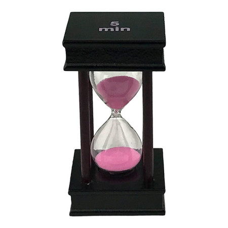 Clepsidra patrata de lemn, 5 minute,  6x11cm