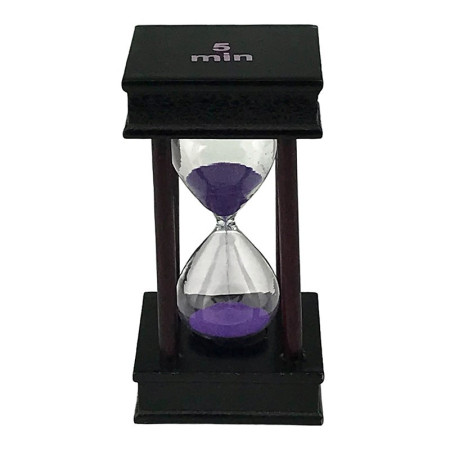 Clepsidra patrata de lemn, 5 minute,  6x11cm