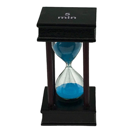 Clepsidra patrata de lemn, 5 minute,  6x11cm