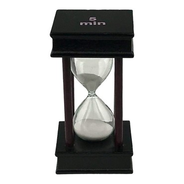 Clepsidra patrata de lemn, 5 minute,  6x11cm