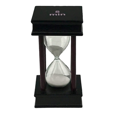 Clepsidra patrata de lemn, 5 minute,  6x11cm