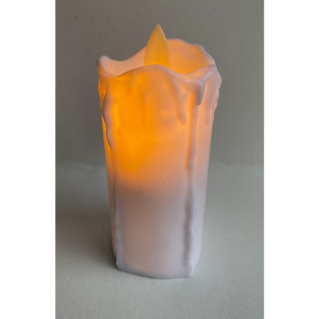 Lumanare cu Led, efect de flacara miscatoare, alba, 10cm