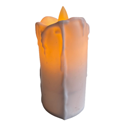 Lumanare cu Led, efect de flacara miscatoare, alba, 10cm