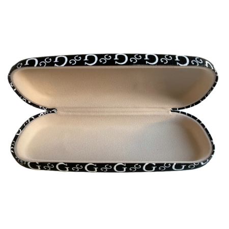 Toc ochelari din piele ecologică, negru, 16 x 6 x 4 cm