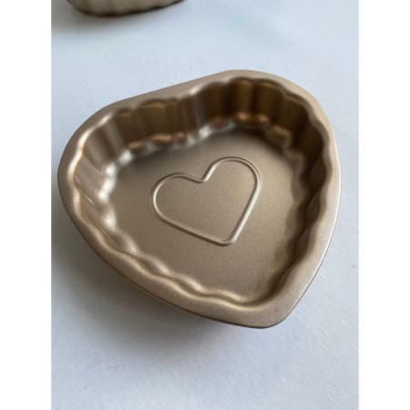 Set 2 tavi cuptor, forma inima, 12cm