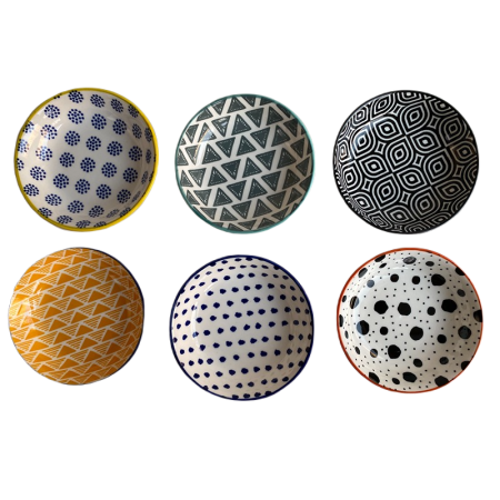 Set 6 farfurii servire, alb, 9.5cm