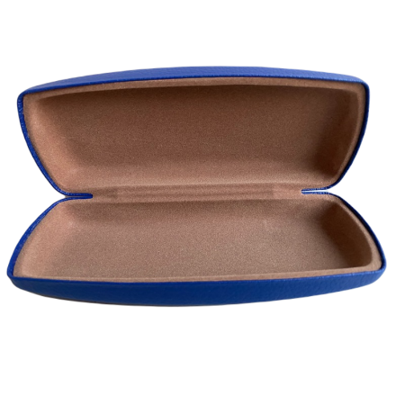 Toc ochelari piele ecologica, 16 x 6.5 x 4.5 cm, albastru deschis