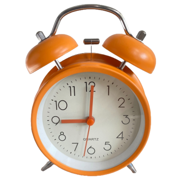 Ceas de masa, portocaliu, vintage, 12x15cm
