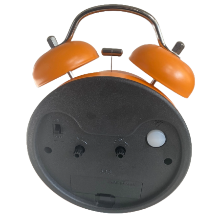 Ceas de masa, portocaliu, vintage, 12x15cm