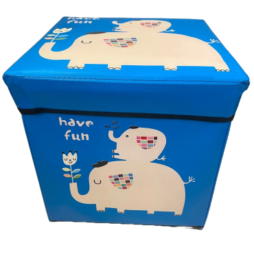 Cutie depozitare pliabila, albastru, 30x30 cm