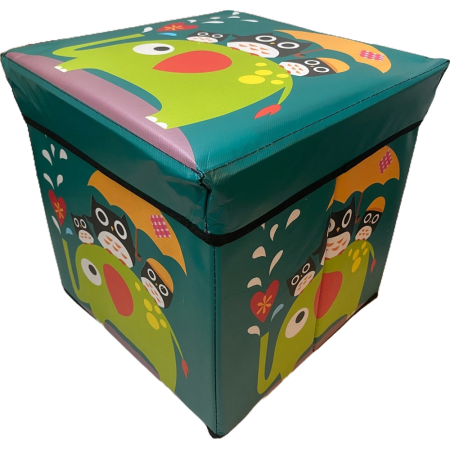 Cutie depozitare pliabila, verde, 30x30 cm